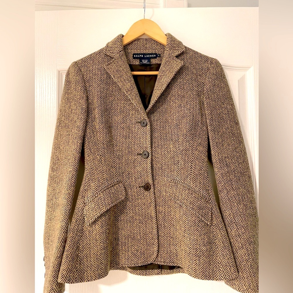 Women herringbone Ralph Lauren blazer